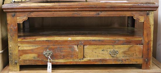 An Indian hardwood coffee table W.111cm